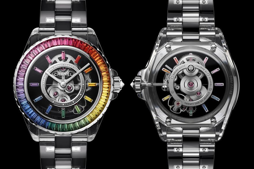 chanel j12 rainbow watch